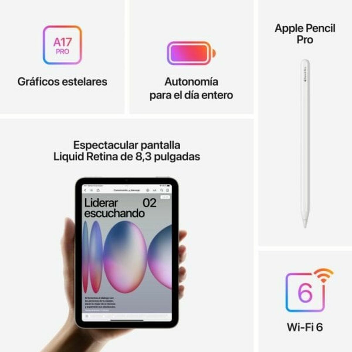 Tablet Apple 8,3" 8 GB RAM 128 GB Blå